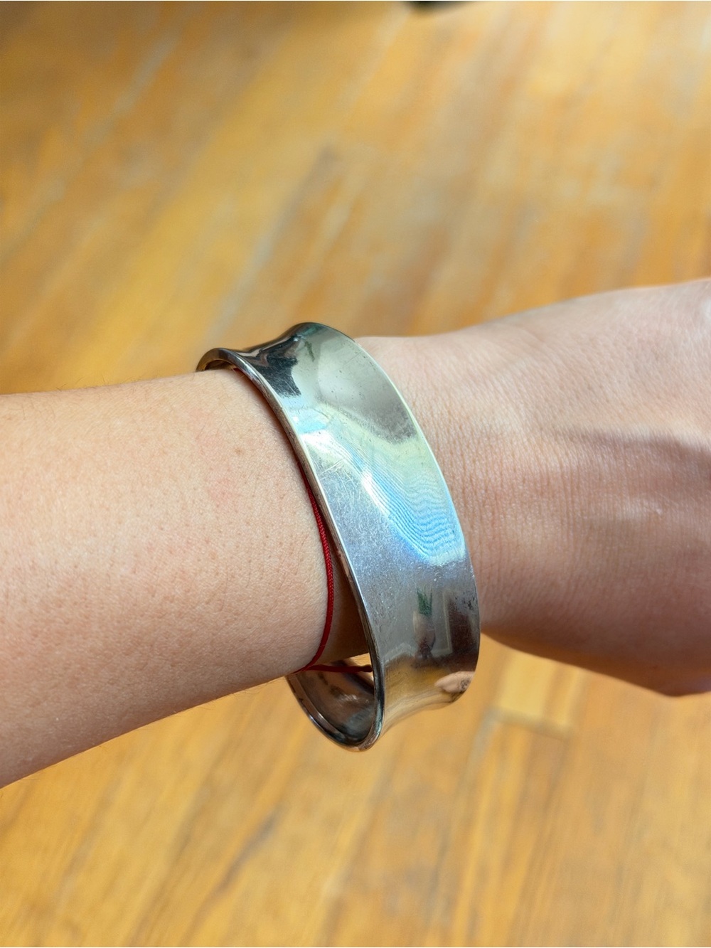 Sterling Silver 925 Wide Band Cuff Bracelet